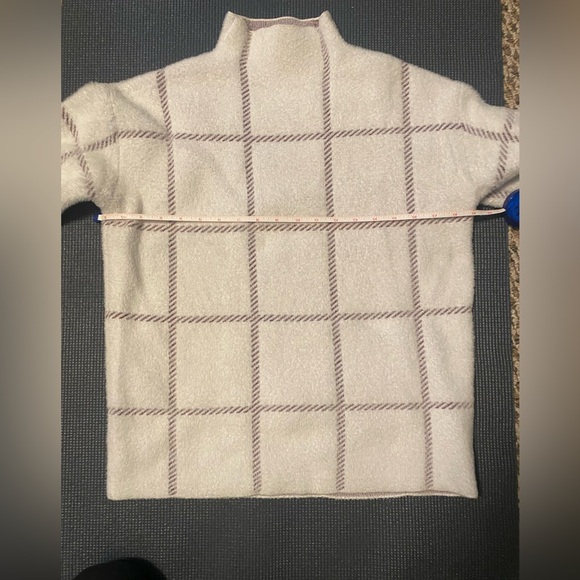 Cream and Brown Checkered Sweater - Picture 6 of 6